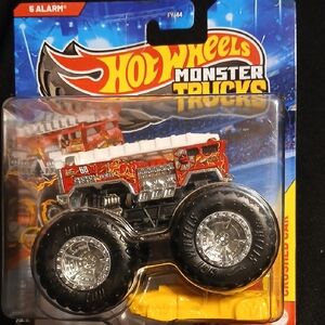 5 ALARM HOT WHEELS Monster Truck - Red and Black..1/64